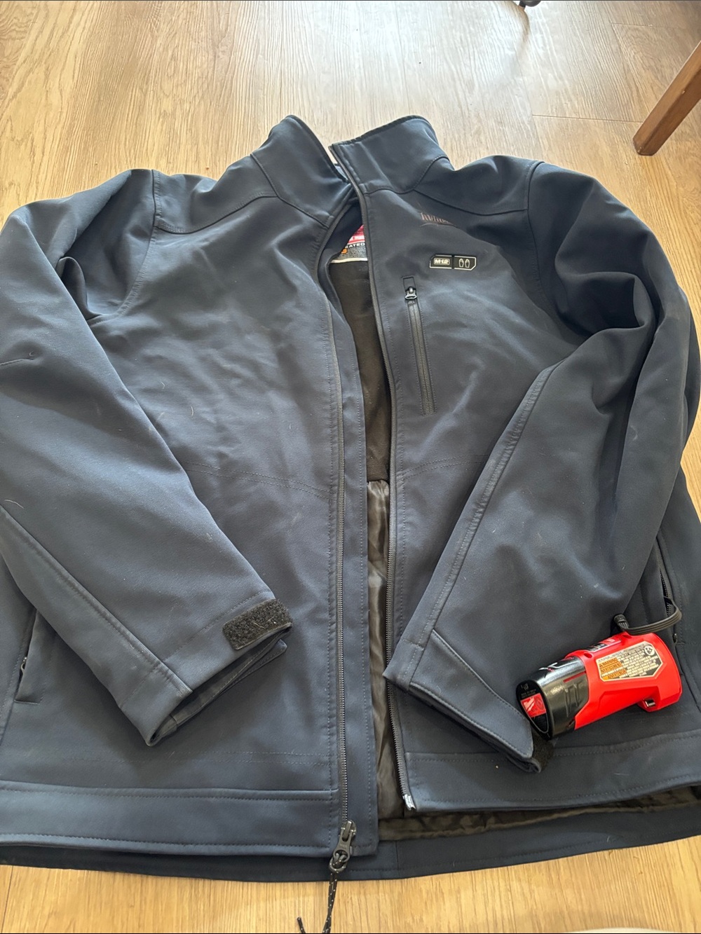Men's Blue Electric Heated Softshell Jacket -  Windproof Coat